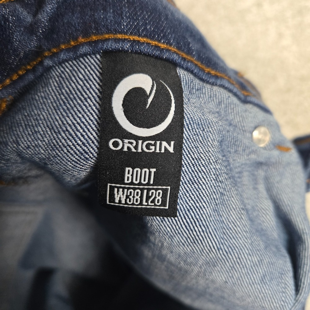 Origin Maine Jeans Men's 38x28 Blue Bootcut USA MADE distressed stretch - Picture 6 of 15